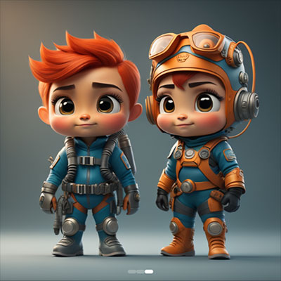 Chibi Astronaut suited up