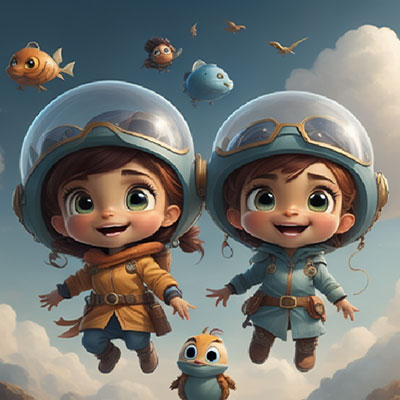 Chibi Explorer on Cloud Planet