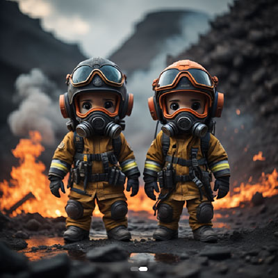 Chibi Explorers on Fire Planet